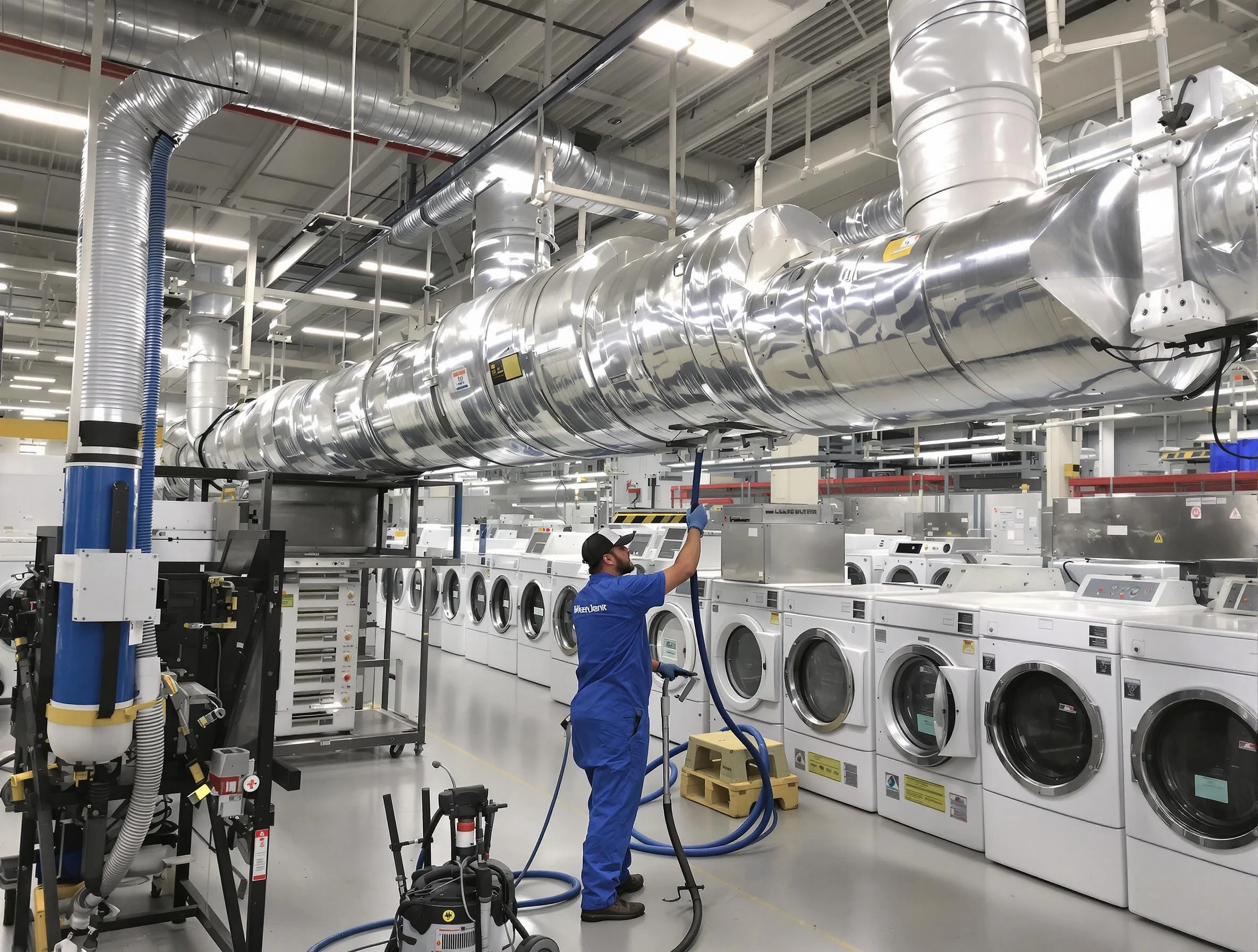 Menifee Dryer Vent Cleaning team performing heavy-duty industrial dryer vent cleaning in Menifee